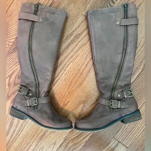 Steve Madden Brown Buckle Knee-High Boots